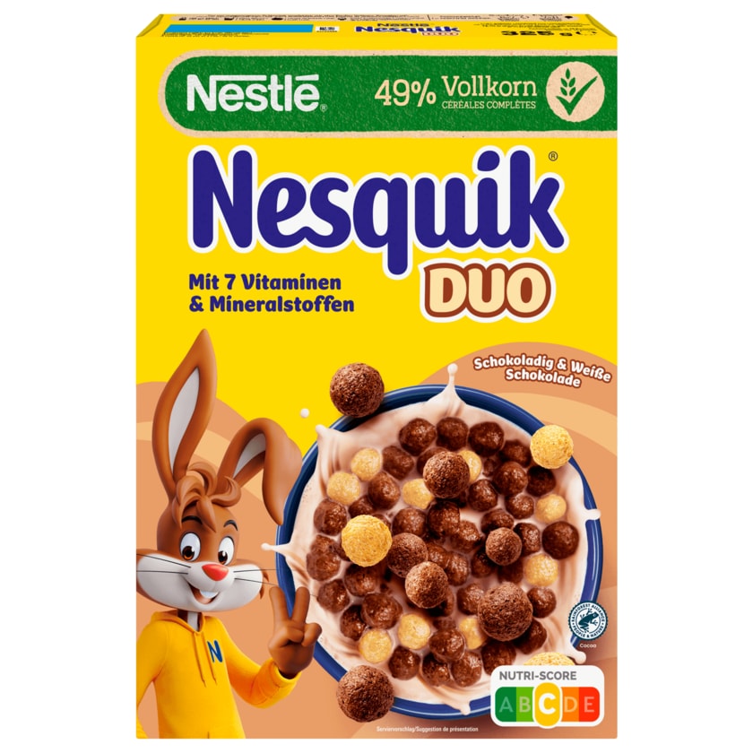Nestlé Nesquik Duo braune und weiße Schoko Cerealien mit Vollkorn 325g